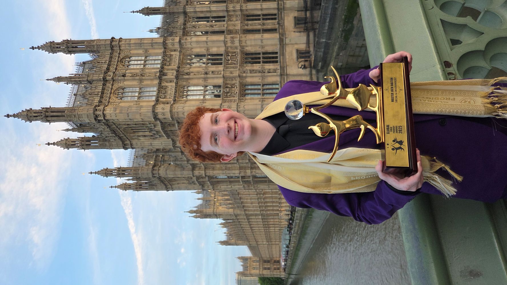 Jack outside of British Parliament